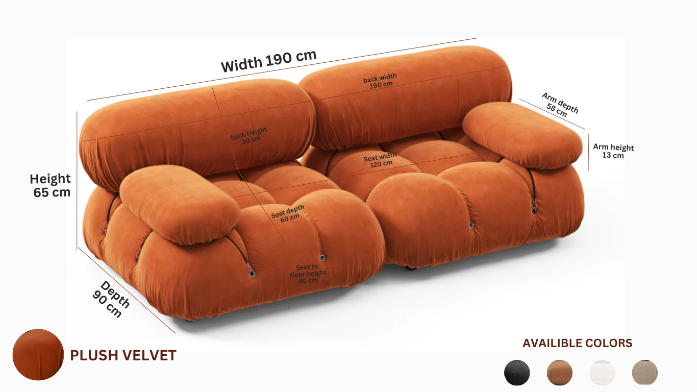 CAMEL SOFA 2 SEATER